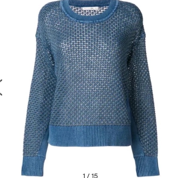 Rag & Bone Kyra Crewneck Metallic Knit
Pullover Indigo Blue - Picture 3 of 11